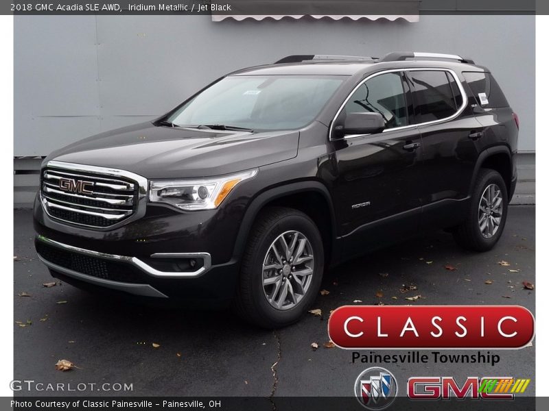 Iridium Metallic / Jet Black 2018 GMC Acadia SLE AWD