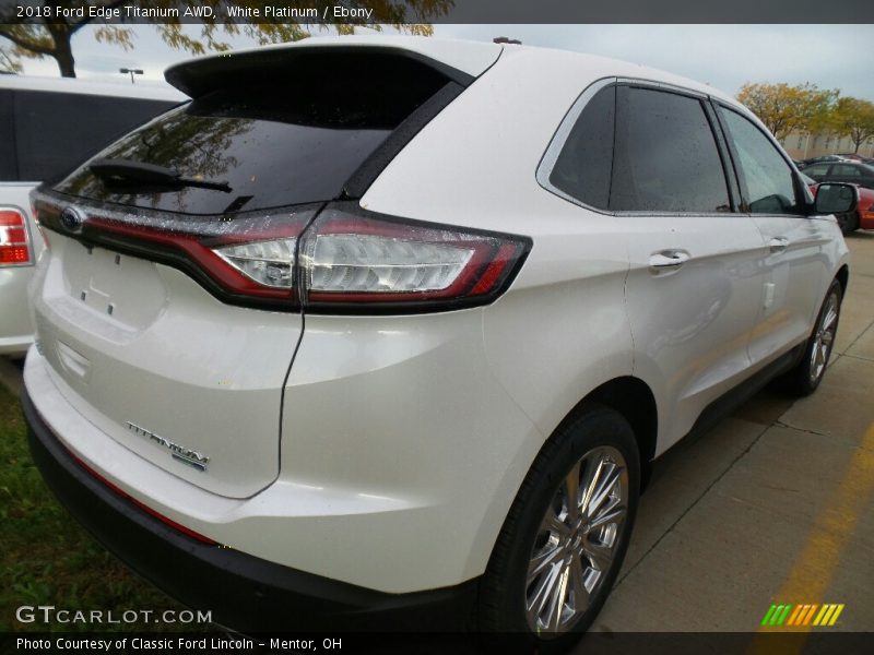 White Platinum / Ebony 2018 Ford Edge Titanium AWD