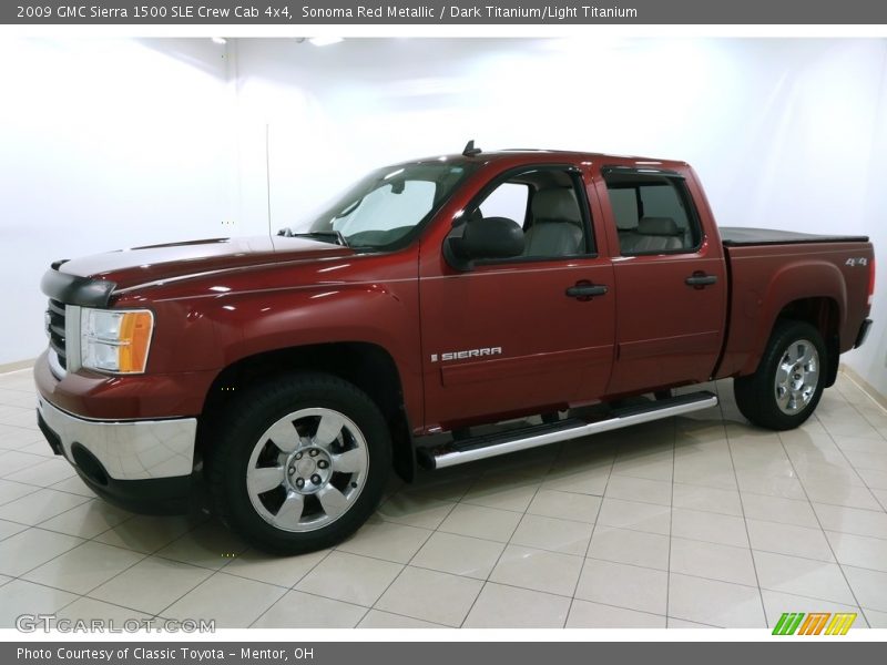 Sonoma Red Metallic / Dark Titanium/Light Titanium 2009 GMC Sierra 1500 SLE Crew Cab 4x4