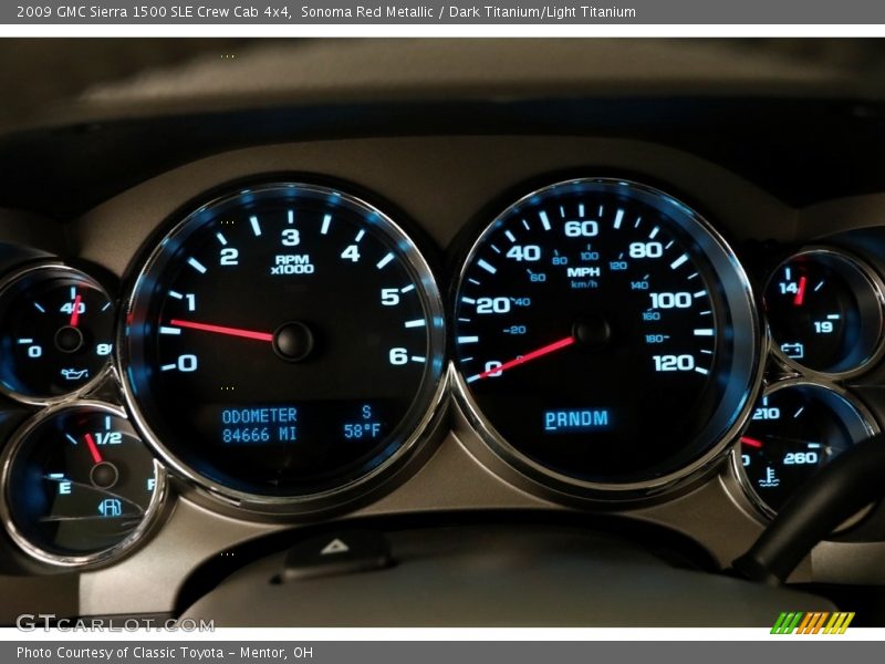 Sonoma Red Metallic / Dark Titanium/Light Titanium 2009 GMC Sierra 1500 SLE Crew Cab 4x4
