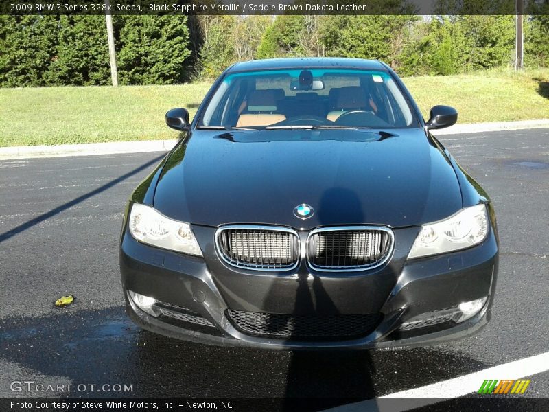 Black Sapphire Metallic / Saddle Brown Dakota Leather 2009 BMW 3 Series 328xi Sedan