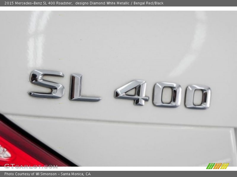 designo Diamond White Metallic / Bengal Red/Black 2015 Mercedes-Benz SL 400 Roadster