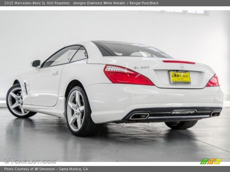 designo Diamond White Metallic / Bengal Red/Black 2015 Mercedes-Benz SL 400 Roadster