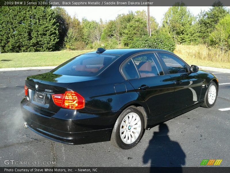 Black Sapphire Metallic / Saddle Brown Dakota Leather 2009 BMW 3 Series 328xi Sedan