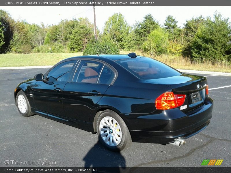Black Sapphire Metallic / Saddle Brown Dakota Leather 2009 BMW 3 Series 328xi Sedan