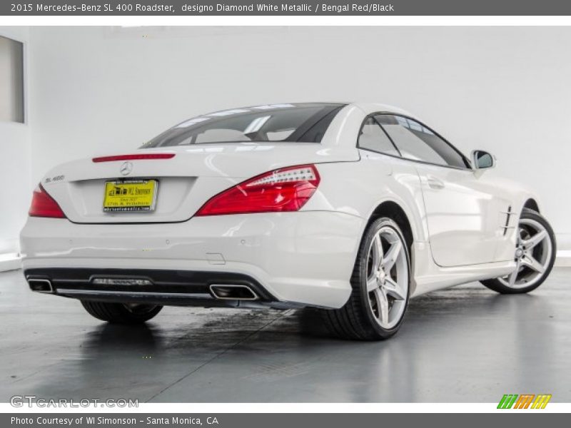 designo Diamond White Metallic / Bengal Red/Black 2015 Mercedes-Benz SL 400 Roadster