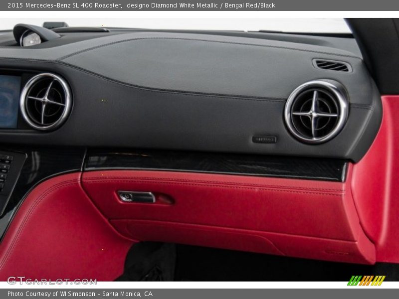 designo Diamond White Metallic / Bengal Red/Black 2015 Mercedes-Benz SL 400 Roadster