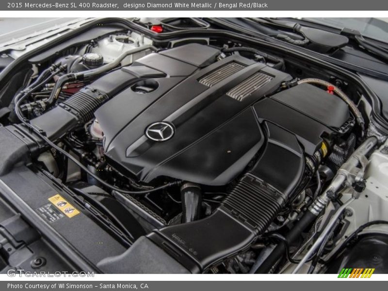 designo Diamond White Metallic / Bengal Red/Black 2015 Mercedes-Benz SL 400 Roadster