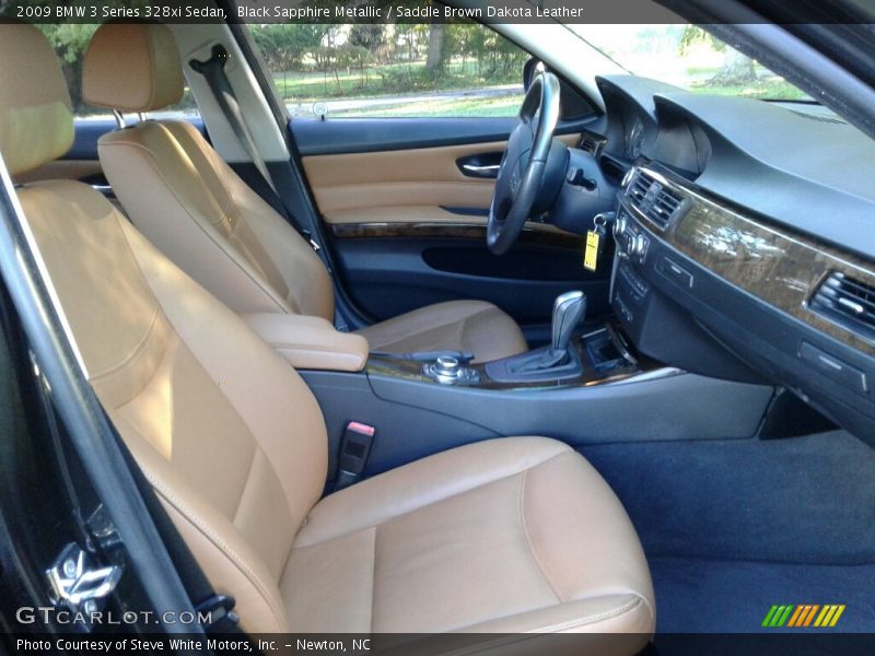 Black Sapphire Metallic / Saddle Brown Dakota Leather 2009 BMW 3 Series 328xi Sedan