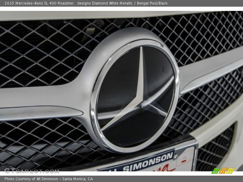 designo Diamond White Metallic / Bengal Red/Black 2015 Mercedes-Benz SL 400 Roadster