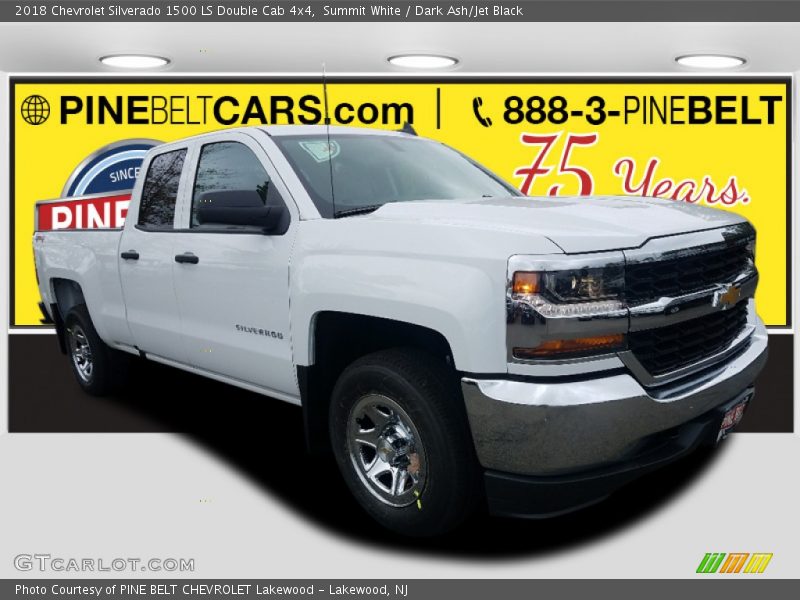 Summit White / Dark Ash/Jet Black 2018 Chevrolet Silverado 1500 LS Double Cab 4x4