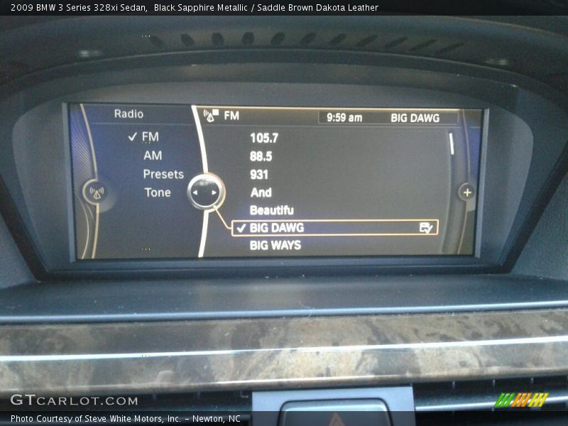 Black Sapphire Metallic / Saddle Brown Dakota Leather 2009 BMW 3 Series 328xi Sedan