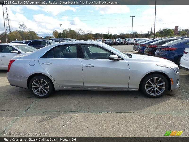 Radiant Silver Metallic / Jet Black/Jet Black Accents 2018 Cadillac CTS Luxury AWD