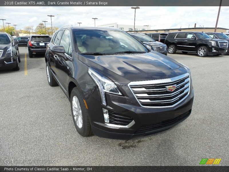 Dark Granite Metallic / Sahara Beige 2018 Cadillac XT5 AWD