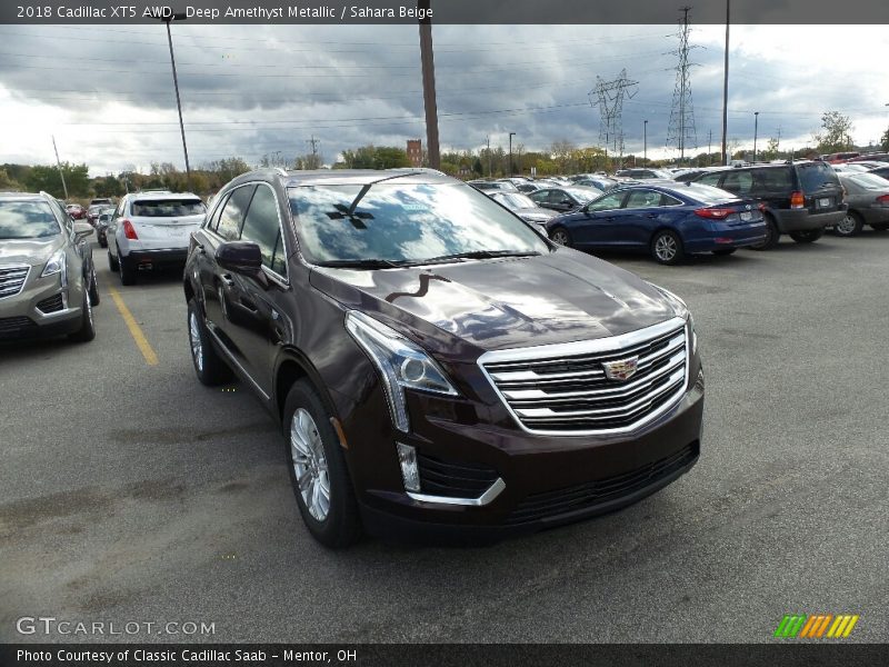 Deep Amethyst Metallic / Sahara Beige 2018 Cadillac XT5 AWD