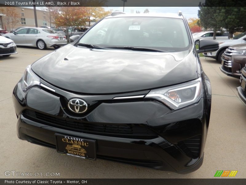Black / Black 2018 Toyota RAV4 LE AWD