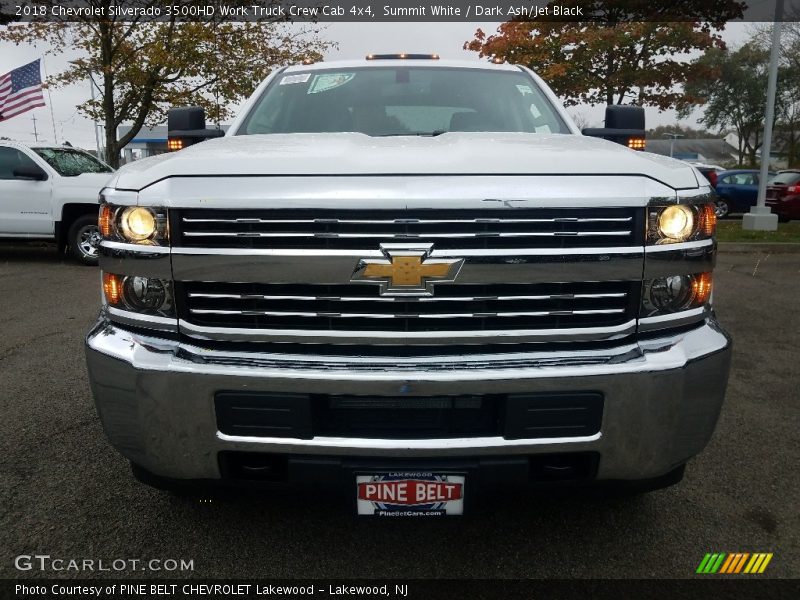 Summit White / Dark Ash/Jet Black 2018 Chevrolet Silverado 3500HD Work Truck Crew Cab 4x4