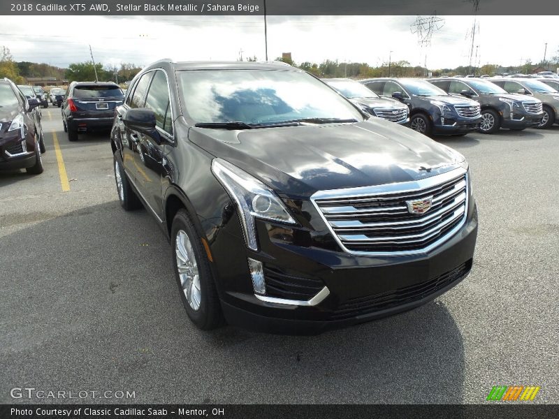 Stellar Black Metallic / Sahara Beige 2018 Cadillac XT5 AWD