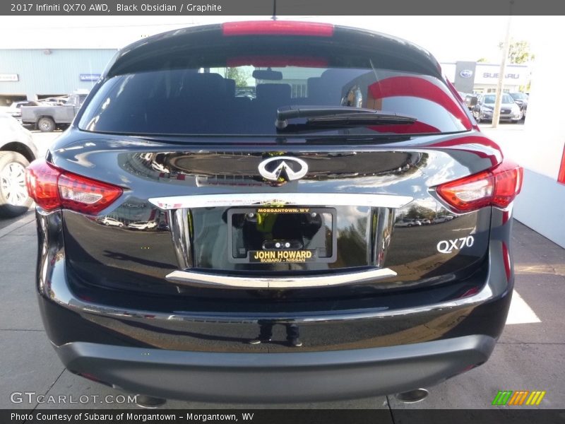 Black Obsidian / Graphite 2017 Infiniti QX70 AWD