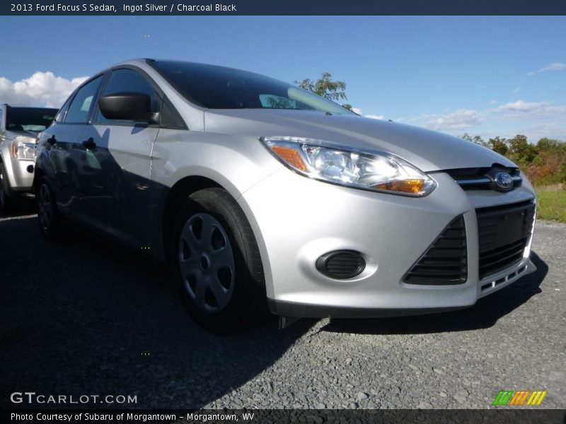 Ingot Silver / Charcoal Black 2013 Ford Focus S Sedan