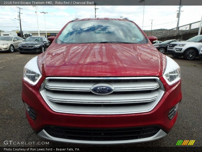 Ruby Red / Charcoal Black 2018 Ford Escape Titanium 4WD