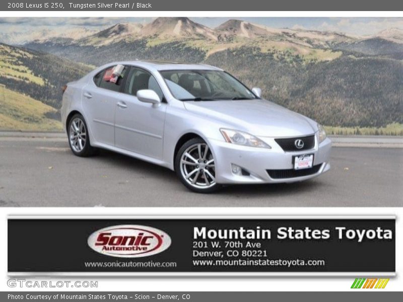 Tungsten Silver Pearl / Black 2008 Lexus IS 250