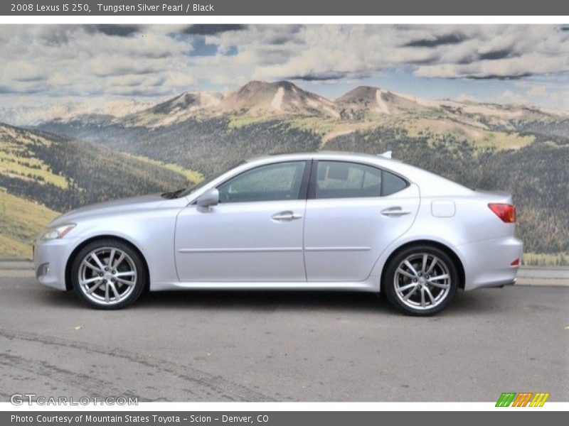 Tungsten Silver Pearl / Black 2008 Lexus IS 250