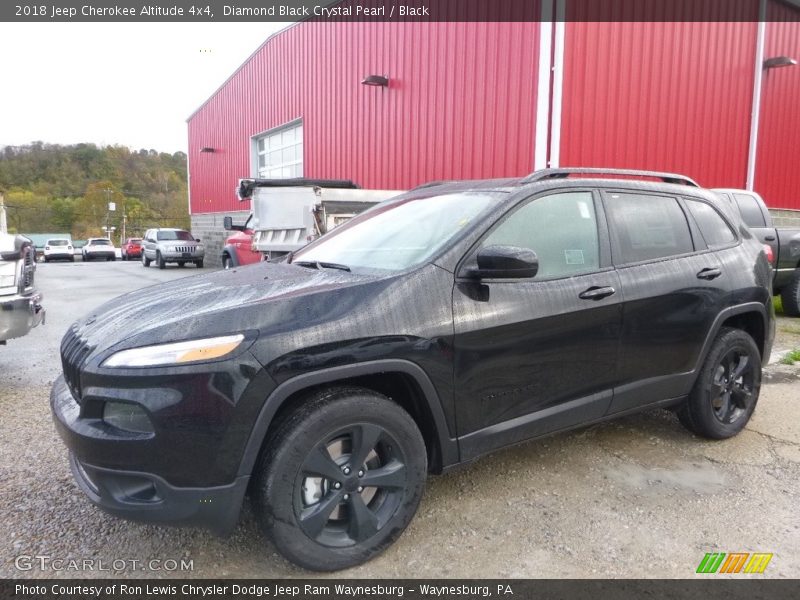 Diamond Black Crystal Pearl / Black 2018 Jeep Cherokee Altitude 4x4