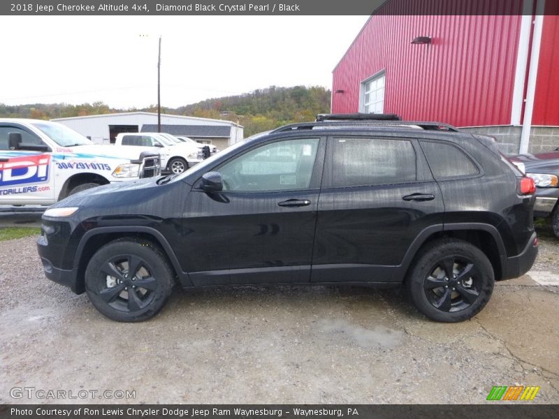 Diamond Black Crystal Pearl / Black 2018 Jeep Cherokee Altitude 4x4