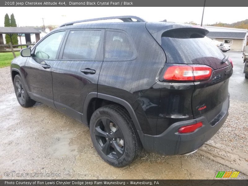 Diamond Black Crystal Pearl / Black 2018 Jeep Cherokee Altitude 4x4