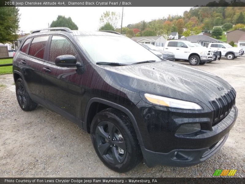 Diamond Black Crystal Pearl / Black 2018 Jeep Cherokee Altitude 4x4