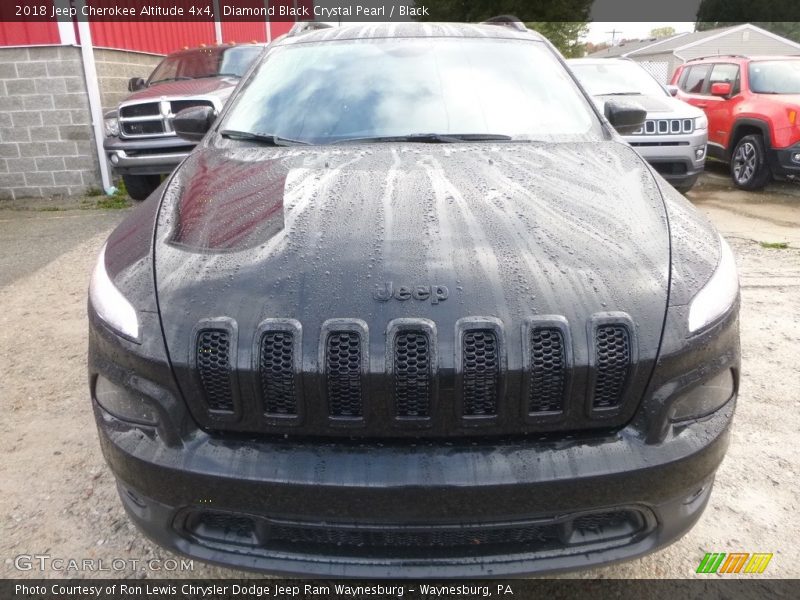 Diamond Black Crystal Pearl / Black 2018 Jeep Cherokee Altitude 4x4