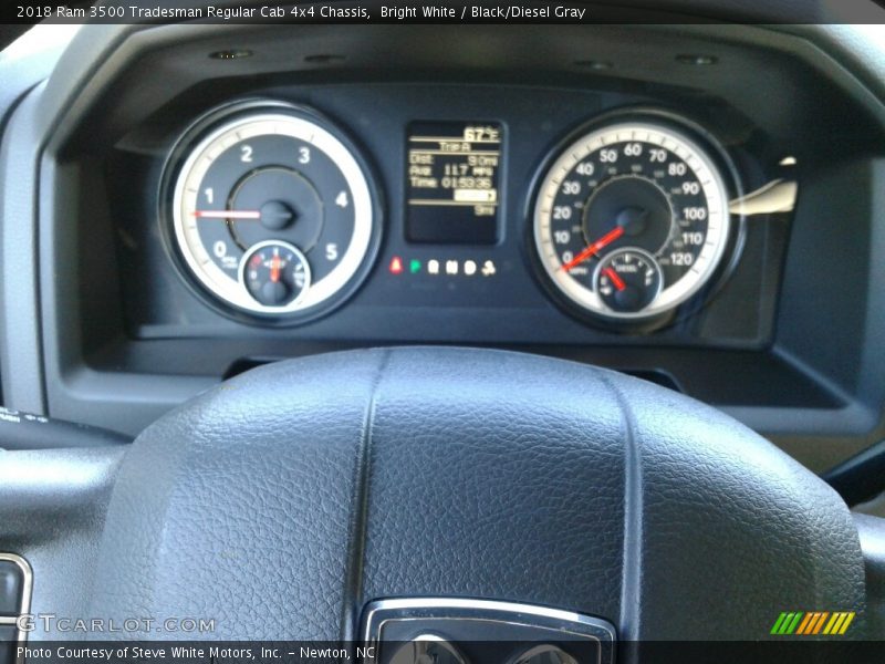 Bright White / Black/Diesel Gray 2018 Ram 3500 Tradesman Regular Cab 4x4 Chassis