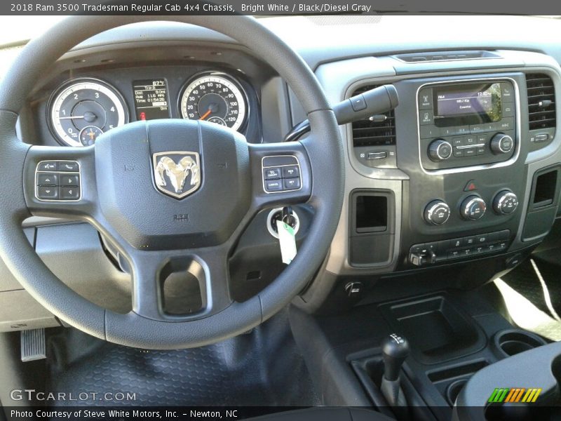 Bright White / Black/Diesel Gray 2018 Ram 3500 Tradesman Regular Cab 4x4 Chassis
