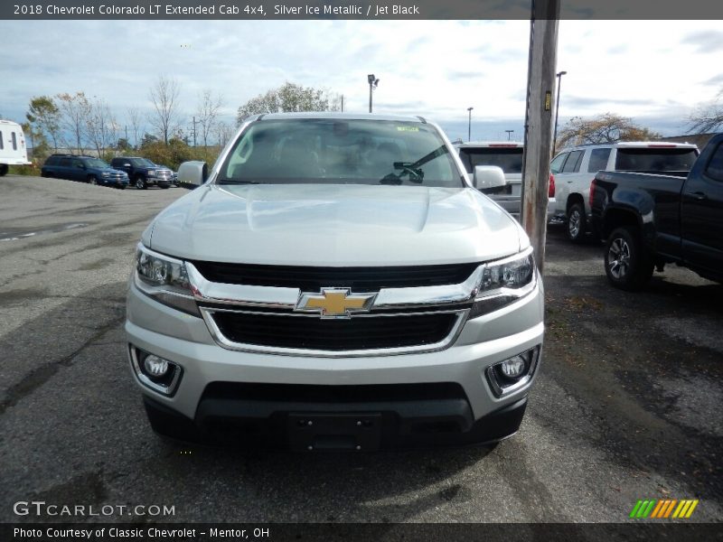 Silver Ice Metallic / Jet Black 2018 Chevrolet Colorado LT Extended Cab 4x4