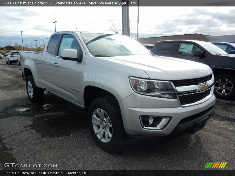 Silver Ice Metallic / Jet Black 2018 Chevrolet Colorado LT Extended Cab 4x4