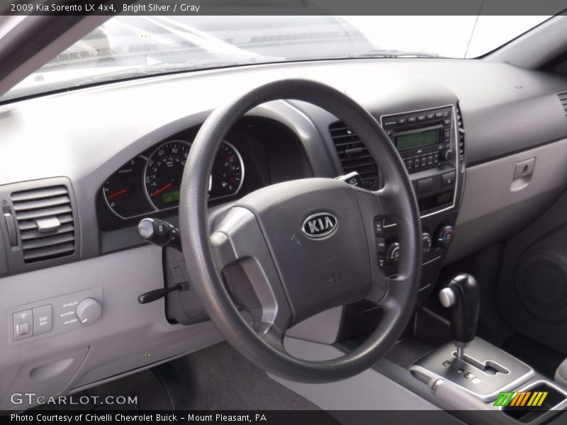 Bright Silver / Gray 2009 Kia Sorento LX 4x4