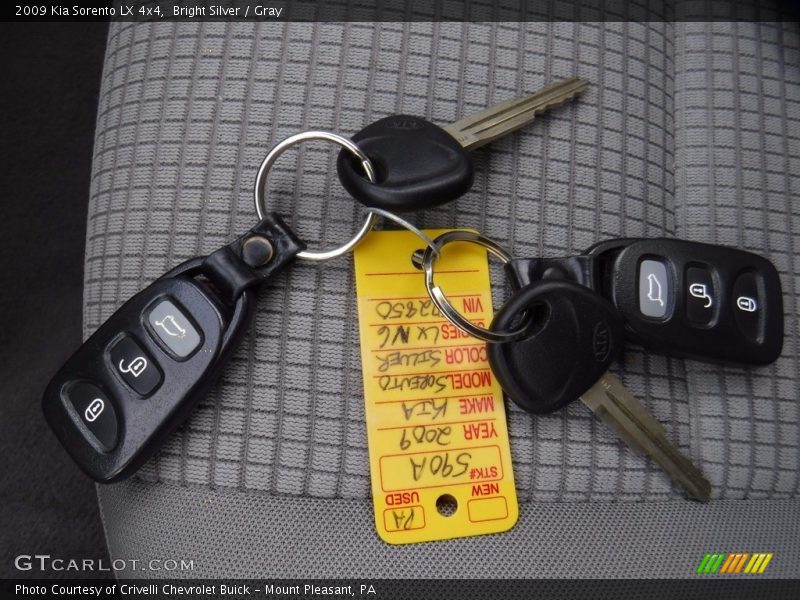 Bright Silver / Gray 2009 Kia Sorento LX 4x4