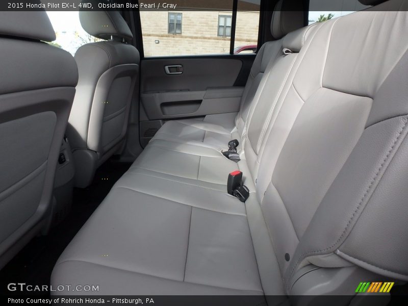 Obsidian Blue Pearl / Gray 2015 Honda Pilot EX-L 4WD