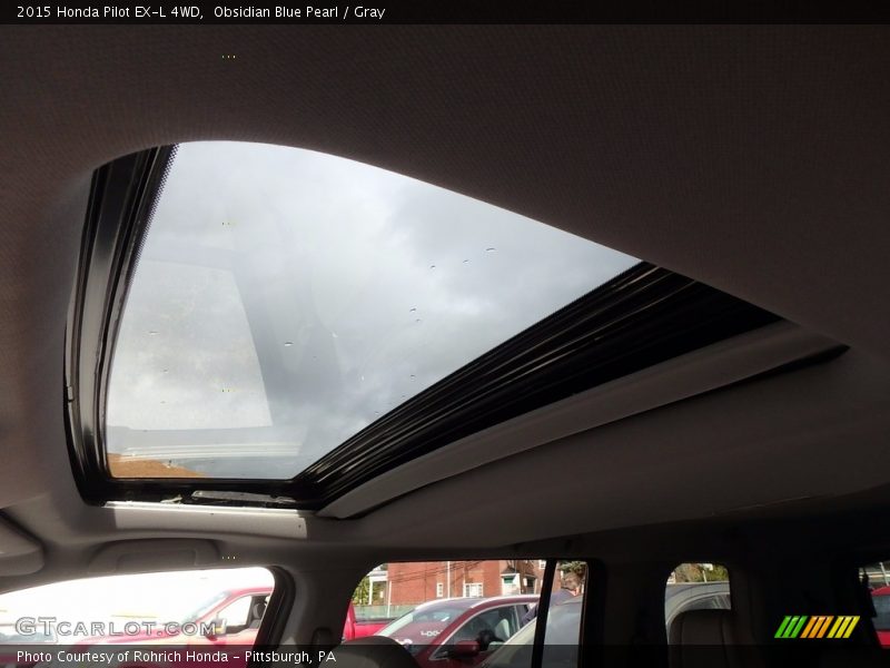 Obsidian Blue Pearl / Gray 2015 Honda Pilot EX-L 4WD