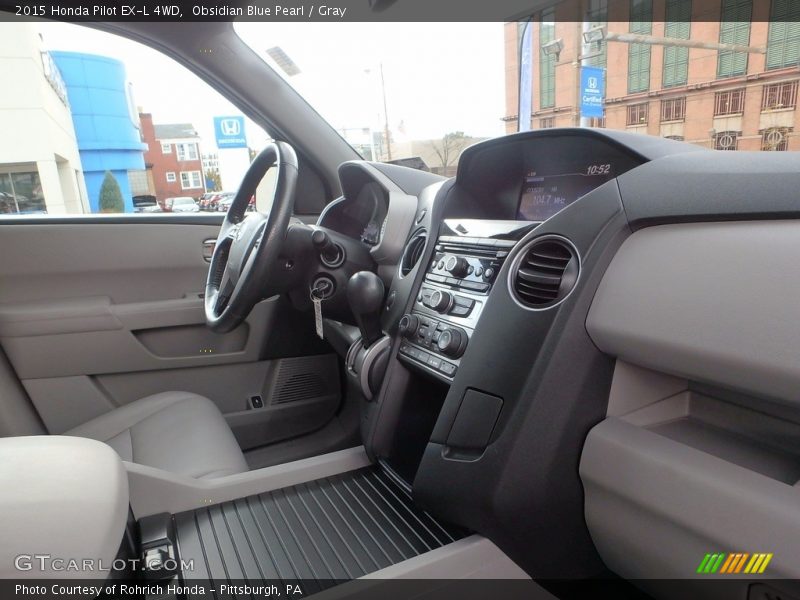 Obsidian Blue Pearl / Gray 2015 Honda Pilot EX-L 4WD