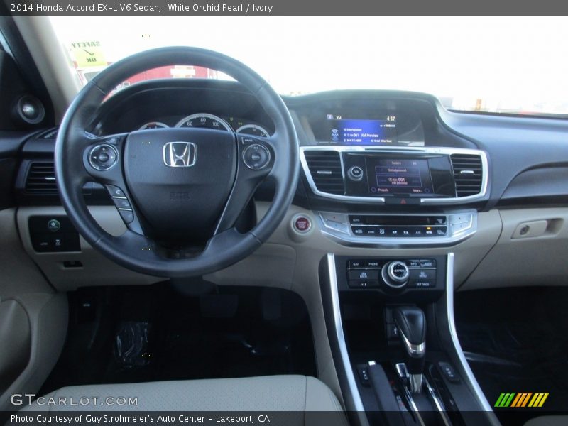 White Orchid Pearl / Ivory 2014 Honda Accord EX-L V6 Sedan