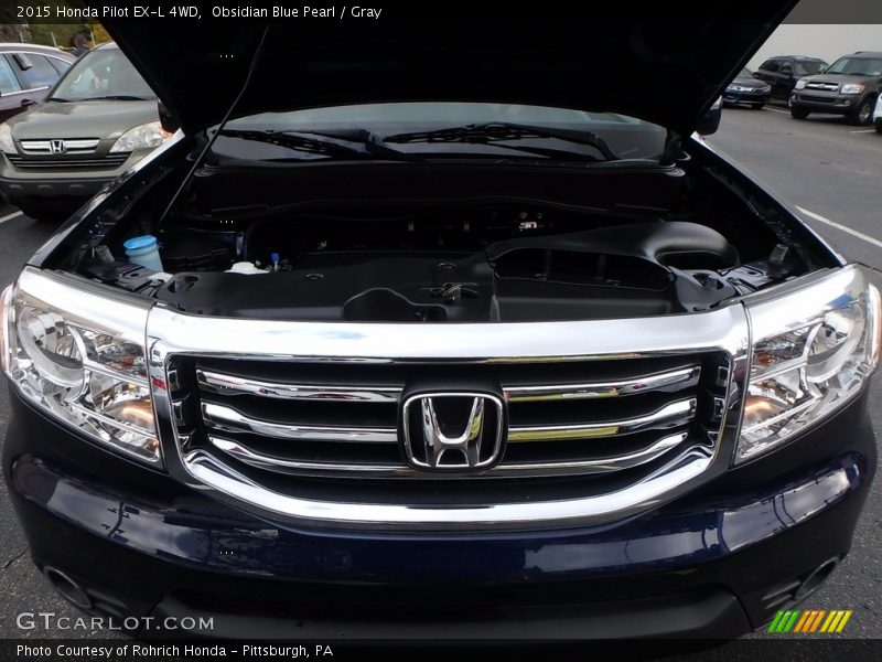 Obsidian Blue Pearl / Gray 2015 Honda Pilot EX-L 4WD