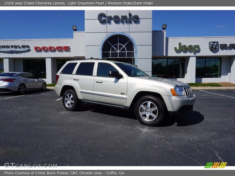 Light Graystone Pearl / Medium Khaki/Dark Khaki 2009 Jeep Grand Cherokee Laredo