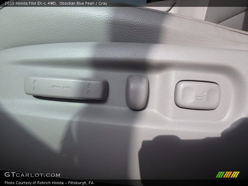Obsidian Blue Pearl / Gray 2015 Honda Pilot EX-L 4WD