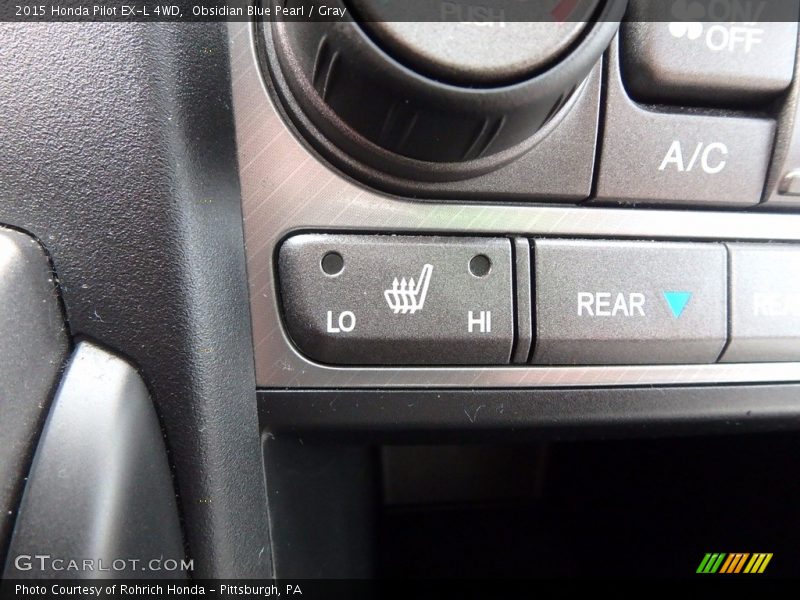 Obsidian Blue Pearl / Gray 2015 Honda Pilot EX-L 4WD