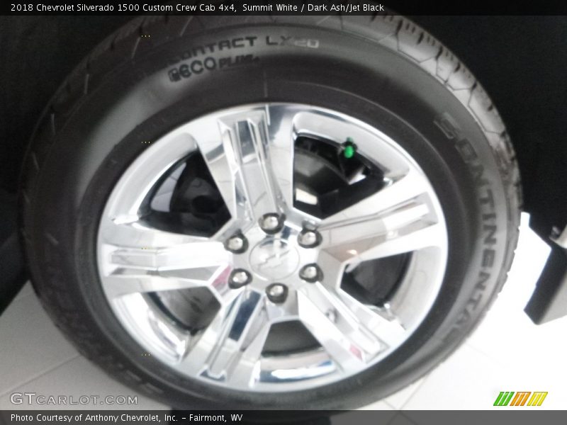 Summit White / Dark Ash/Jet Black 2018 Chevrolet Silverado 1500 Custom Crew Cab 4x4