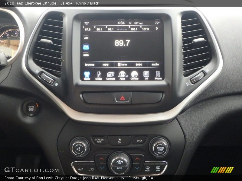 Rhino / Black 2018 Jeep Cherokee Latitude Plus 4x4