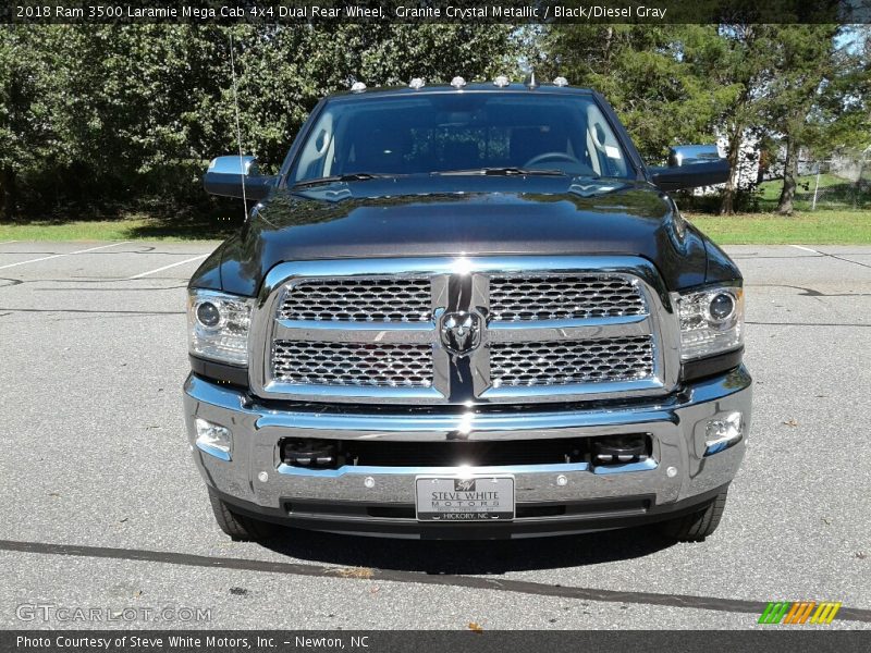 Granite Crystal Metallic / Black/Diesel Gray 2018 Ram 3500 Laramie Mega Cab 4x4 Dual Rear Wheel