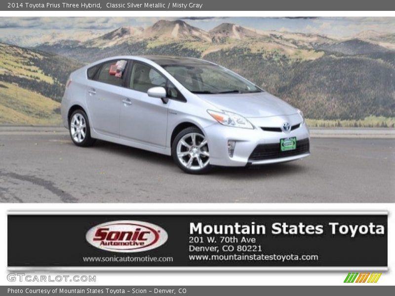 Classic Silver Metallic / Misty Gray 2014 Toyota Prius Three Hybrid